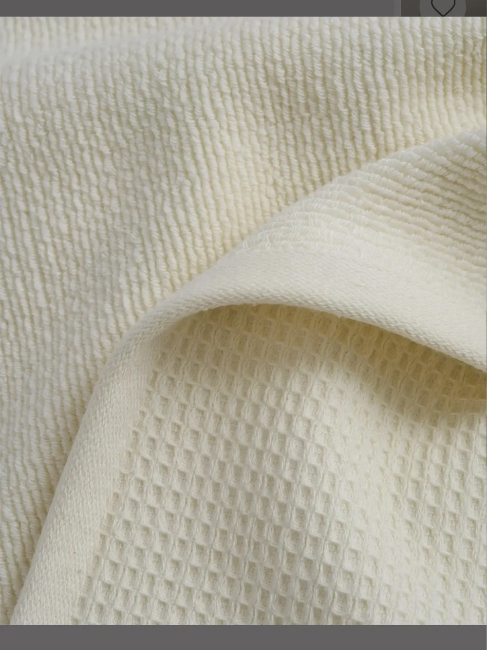 NWOT Quince Set of 2 Turkish Cotton Ivory Waffle and Terry Hand Towels!